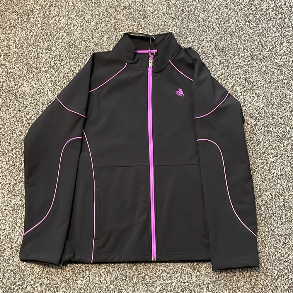 NWT Legendary Whitetails soft shell reflective jacket Black Large